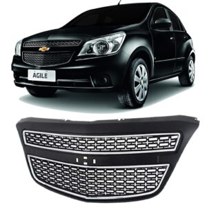 Grade Tela Agile Montana Friso Cromado 2009 2010 11 12 2013 Preto