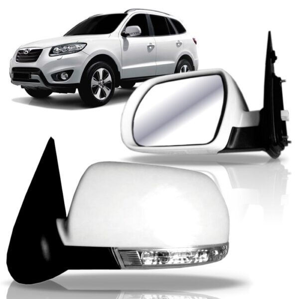 Retrovisor Santa Fe 10 2011 2012 2013 Com Sinaleira Eletrico Lado Direito