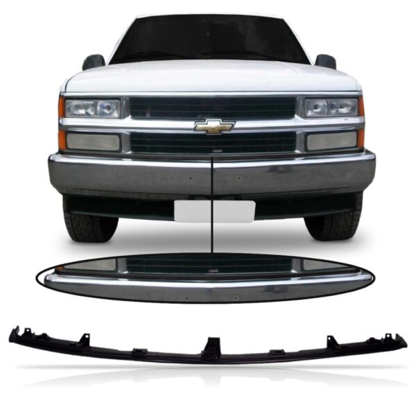 Bigode Do Parachoque Silverado 97 98 99 00 01 02 03 04 Preto