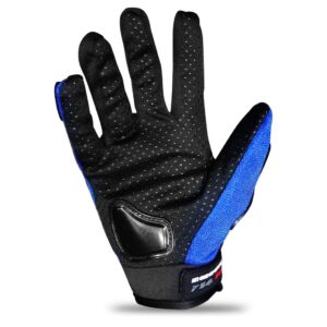 Luva Motociclista Raptor Dl Com Protetor Preto Cor Azul Tamanho M