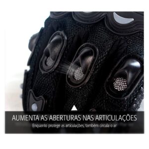 Luva Protetora Reforcada Motociclista Motoqueiro Cor Vermelho,Tamanho M