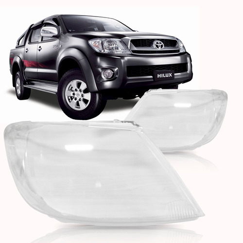 Par Lente Farol Acrilica Pickup Hilux 04 2005 2006 2007 2008
