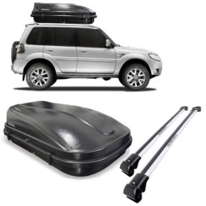 Kit Travessa Tr4 2010 Á 2012 Prata + Bau Maleiro 510 Litros Preto