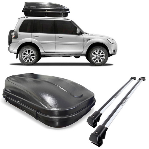 Kit Travessa Tr4 2010 Á 2012 Prata + Bau Maleiro 510 Litros Preto