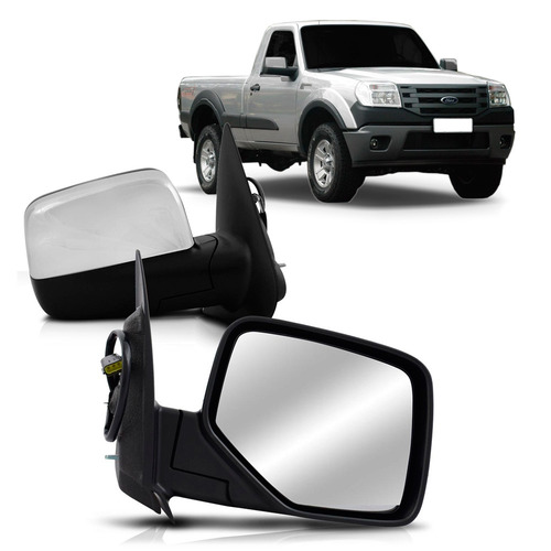 Par Retrovisor Ranger 2010 2011 2012 Eletrico Cromado