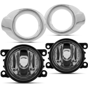 Kit Farol Milha Auxiliar Focus 2014 2015 Com Grade Cromado