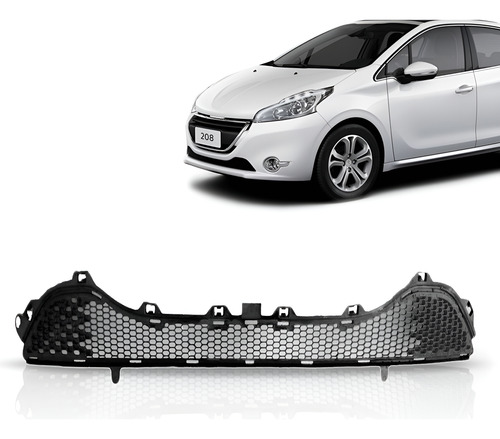 Grade Central Peugeot 208 2012 A 2016 Inferior 1a Linha Preto