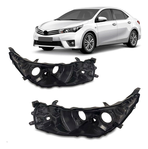 Par Carcaça Farol Corolla 2014 A 2017 Sem Projetor Sem Led