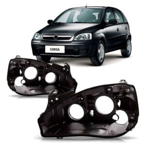 Par Carcaça Farol Para Corsa 2003 04 05 08 09 10 2011