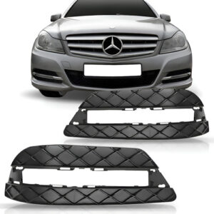 Jogo Tela Parachoque Dianteiro Mercedes C180 2012 2013 2014 Preto