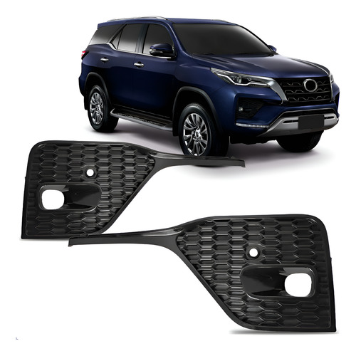 Par Tela Frontal De Milha Parachoque Dianteiro Hilux 21 A 24 Preto
