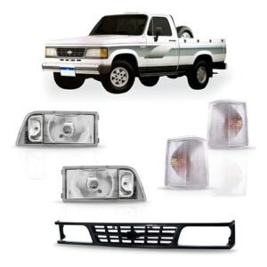 Kit Para D20 1993 A 1995 Par Farol + Piscas E Grade