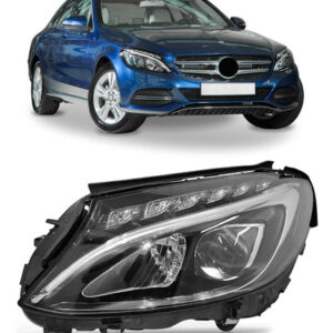 Farol Para Mercedes C180 15 A 18 Com Led Sem Reator 1ª Linha Esquerdo/motorista