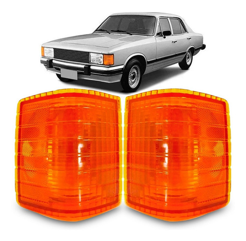 Par Lanterna Dianteira Opala 1980 82 83 84 85 86 1987 Ambar