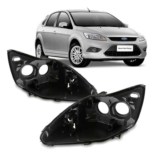 Par Carcaça Farol Para Ford Focus 2009 2010 2011 2012 2013