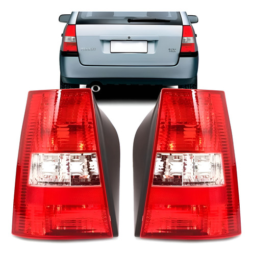 Par Sinaleira Traseira Parati G3 99 00 01 02 Bicolor Fase 2 Vermelho