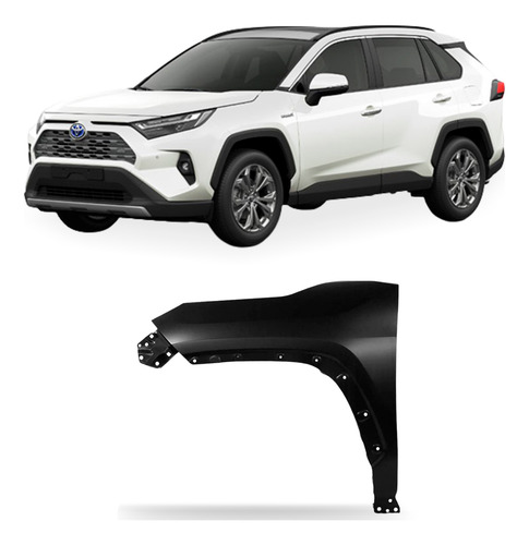 Paralama Rav4 19 A 23 S/ Furo Pisca C/ Furo Moldura Direito