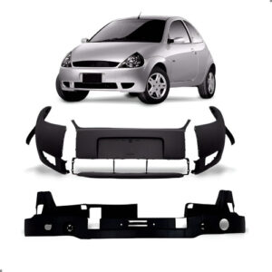 Kit Parachoque Dianteiro E Alma Para Ka 2003 A 2007 Preto