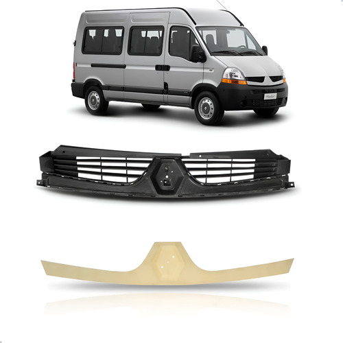 Kit Grade Para Renault Master 2009 A 2012 Interna E Externa Preto