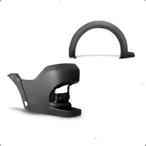 Kit Moldura Vão Roda E Polaina Esquerdo Strada 2014 A 2019 Preto