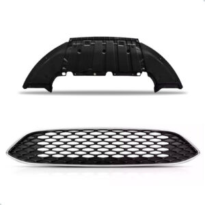 Kit Defletor E Grade Colmeia Focus 2016 A 2019 Friso Cromo Preto