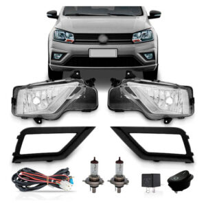 Kit Farol Auxiliar Saveiro G7 2016 A 2021 Com Grade