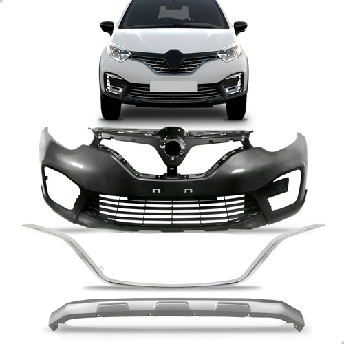 Kit Envolvente + Friso Superior E Inferior Captur 2017 A 21 Preto