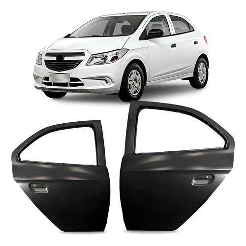 Par Porta Traseira Onix 2013 2014 2015 2016 2017 2018 2019 Preto