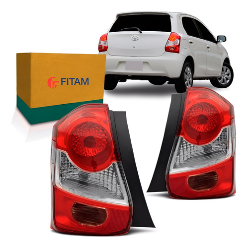 Par Sinaleira Etios Toyota Hatch 2012 13 2014 2015 16 Fitam Vermelho