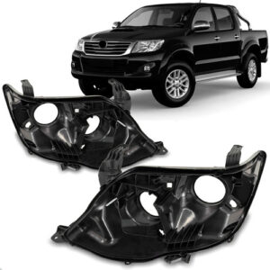 Par Carcaça Farol Hilux 2012 2013 2014 2015 Sw4 C/ Regulador