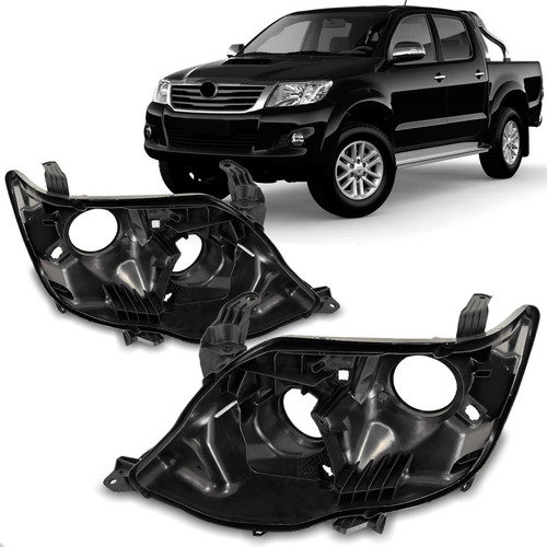Par Carcaça Farol Hilux 2012 2013 2014 2015 Sw4 C/ Regulador