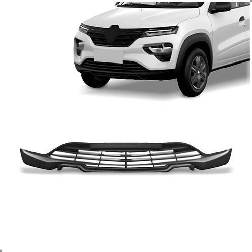 Parachoque Dianteiro Inferior Para Kwid 2022 2023 2024 2025 Preto