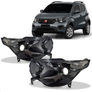 Par Carcaça Farol Para Fiat Mobi 2016 2017 2018 2019 A 2022