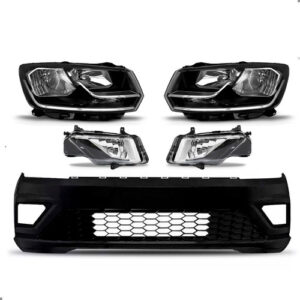 Kit Frente Parachoque Gol G8 2018 A 2023 Par Farois E Milhas Preto