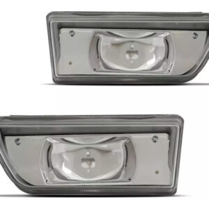 Kit Farol Auxiliar Gol Parati Saveiro Voyage Quadrado 87/97 Transparente