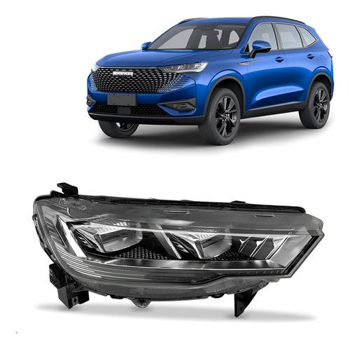 Farol Dianteiro Haval H6 2023 2024 Com Led 1ª Linha Direito/passageiro