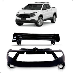 Kit Parachoque Dianteiro Preto Fiat Toro 2020 A 2022 + Alma