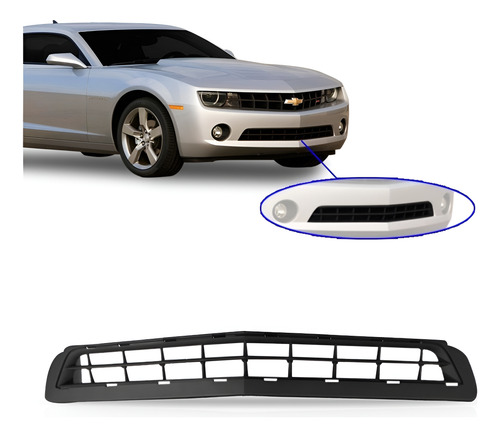 Tela Frontal Inferior Central Camaro V6 10 11 2012 13 Preta Preto