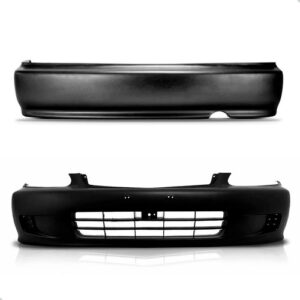 Kit Parachoque Dianteiro E Traseiro Civic 1999 A 2000 - Preto