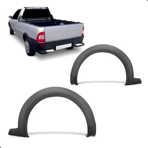 Par Moldura Lateral Traseira Para Strada 2014 A 2019 Ambos Lados