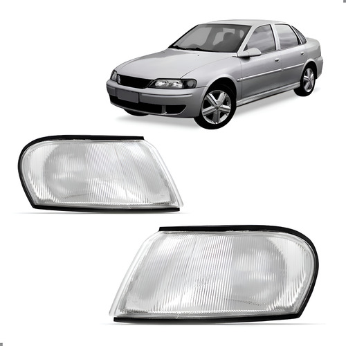 Par Lanterna Dianteira Para Vectra 1997 1998 1999 Cristal Ambos Lados