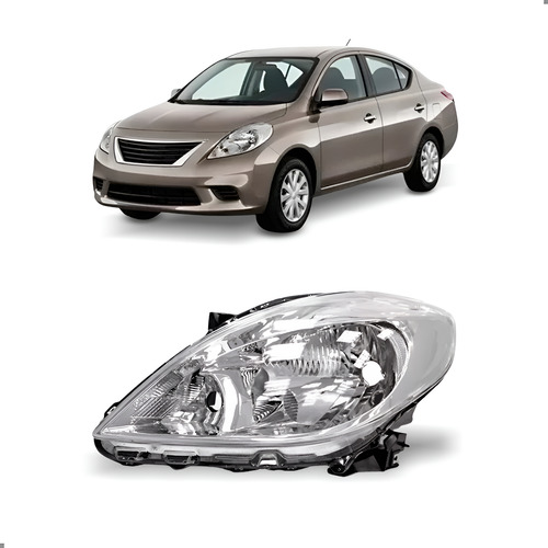 Farol Manual Para Versa 2011 2012 2013 2014 1ª Linha Esquerdo/motorista