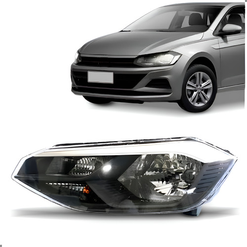 Farol Para Polo Track 2023 2024 2025 2026 1ª Linha - Esquerdo/motorista