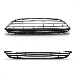 Tela Frontal Radiador Fiesta 2013 A 16 Sedan Moldura Cromado Cromado