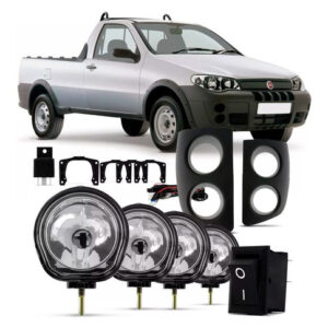 Kit Farol Milha Neblina Palio Strada Adventure G3 2004/2008 Transparente