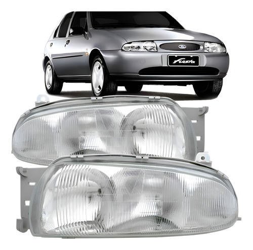 Par Farol Fiesta 1996 1997 1998 1999  Pisca Cristal Direito E Esquerdo