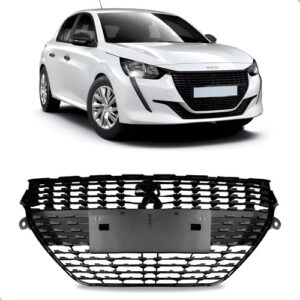 Tela Frontal Radiador Para Peugeot 208 20/24 Preta Sem Cromo Preto
