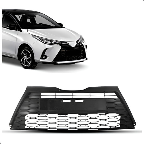 Grade Central Parachoque Dianteiro Para Yaris 2023 2024 2025 Preto