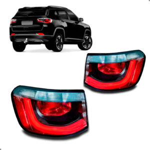 Par Lanterna Traseira Canto Para Compass 2022 A 2025 C/led Ambos Lados