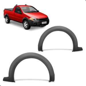 Par Moldura Paralama Dianteiro Para Strada 2014 A 2019 Cinza